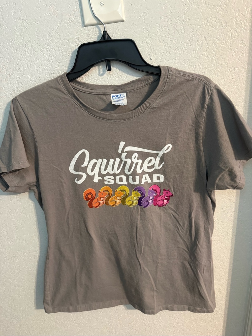Squirrel Squad Kids Graphic Tee - Gray